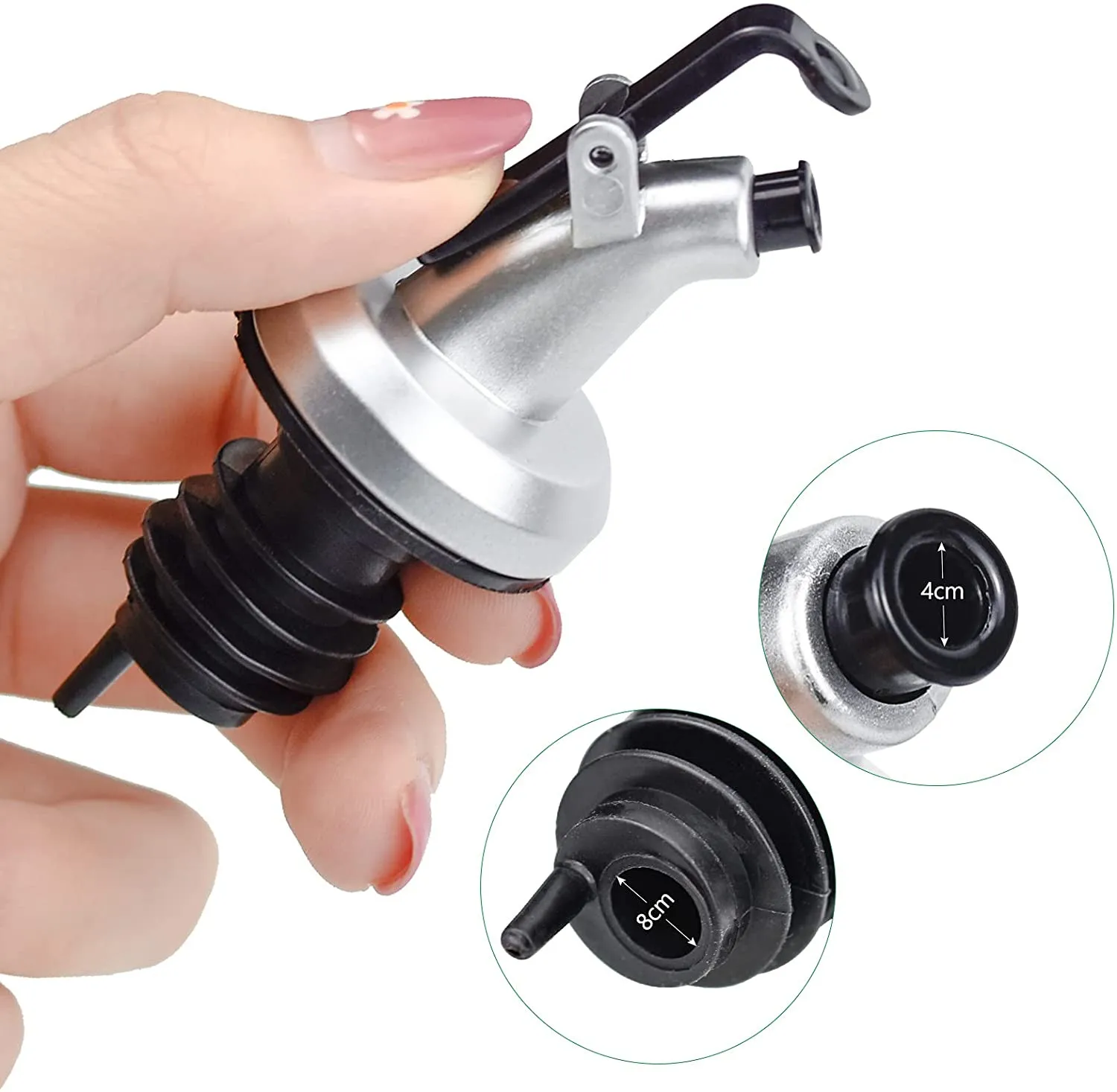 5x LiquorPourer Flow Wine Bottle Pour Spout Stopper Oil Olive Stopper Dispenser With Dust Kitchen Tool Accessories
5x LiquorPourer Flow Wine Bottle Pour Spout Stopper Oil Olive Stopper Dispenser With Dust Kitchen Tool Accessories