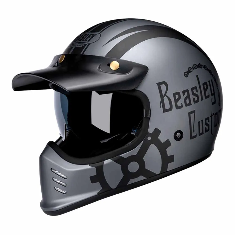 Grey Gear Vintage Full Face Racing Helmets Wear-Resistant Motorcycle Accessories Breathable Motocross Kask Anti-Fall Protection
Grey Gear Vintage Full Face Racing Helmets Wear-Resistant Motorcycle Accessories Breathable Motocross Kask Anti-Fall Protection