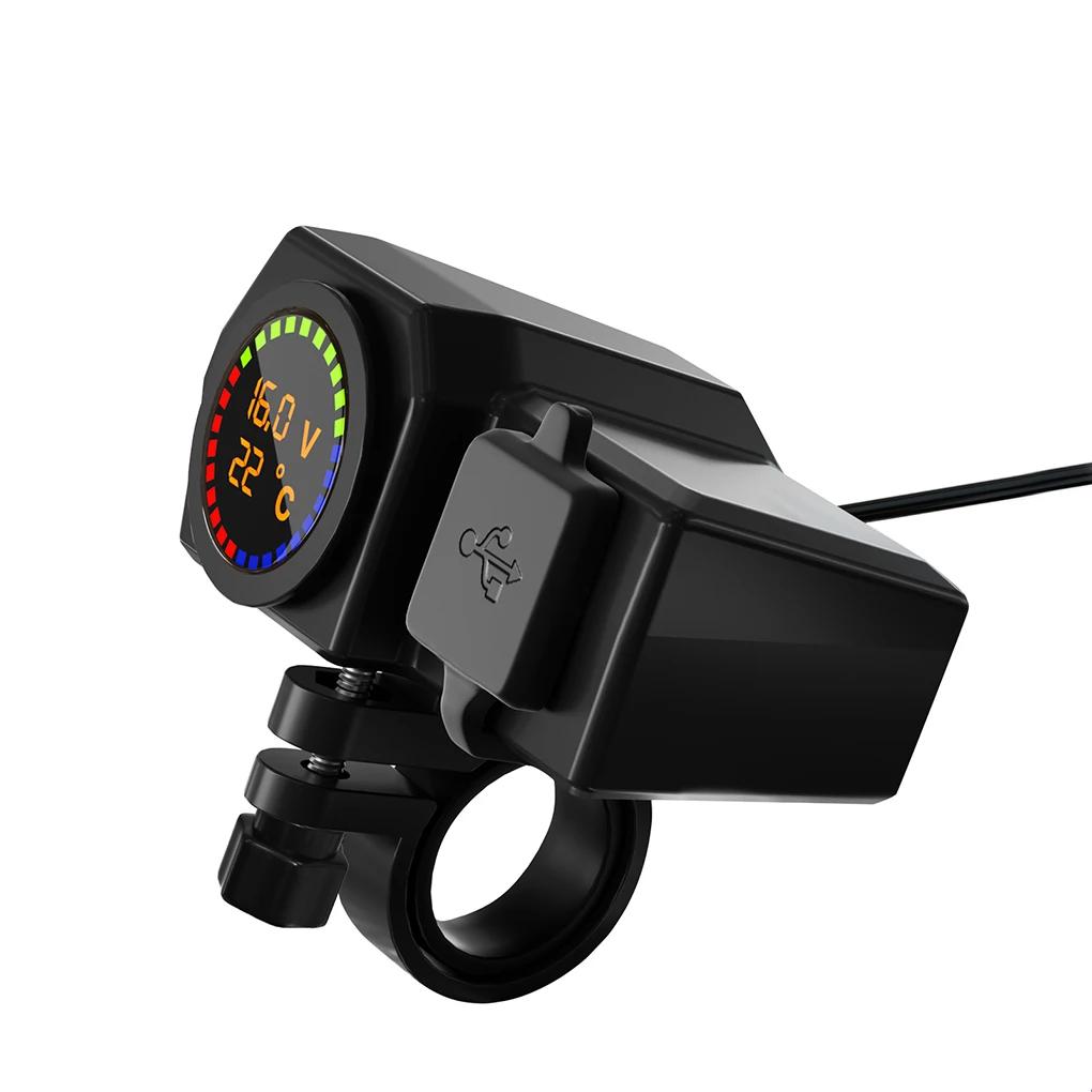 Professional Motorcycle Charger with Color Screen Temperature Voltage Dual USB Type-C Bracket Waterproof Durable Car Chargers 
Professional Motorcycle Charger with Color Screen Temperature Voltage Dual USB Type-C Bracket Waterproof Durable Car Chargers