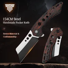 TRIVISA Folding Pocket Knife for Men with Clip,EDC Hunting Folded Knives&G10 Handle,Flipper Opening,3.3" 154CM Blade for Outdoor
TRIVISA Folding Pocket Knife for Men with Clip,EDC Hunting Folded Knives&G10 Handle,Flipper Opening,3.3" 154CM Blade for Outdoor