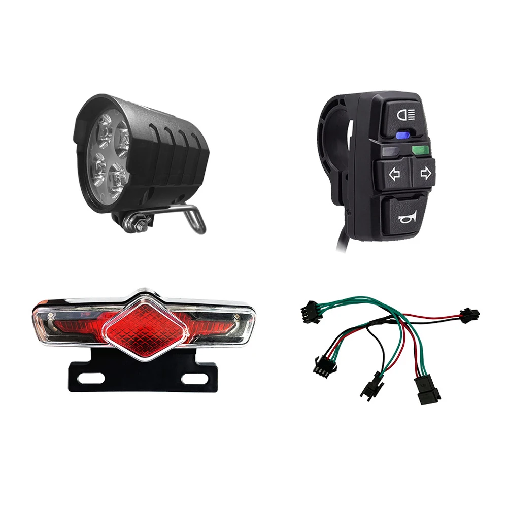 36V-60V 3Pins Electric Bike Front Light Bicycle Lamp 4 Pins Rear Light Sets DK336 Switch Cable Bicycle LED Light Set
36V-60V 3Pins Electric Bike Front Light Bicycle Lamp 4 Pins Rear Light Sets DK336 Switch Cable Bicycle LED Light Set