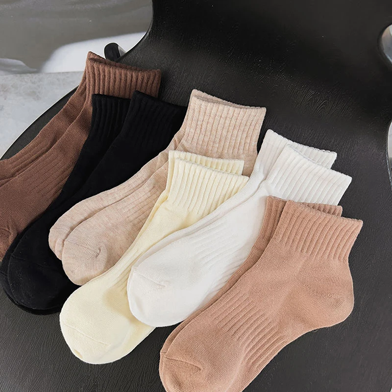 

Material Thickened Stockings In Autumn And Winter Pure Cotton Solid Color Women's Sports Sock Moisture-Proof And Sweat-Absorbent