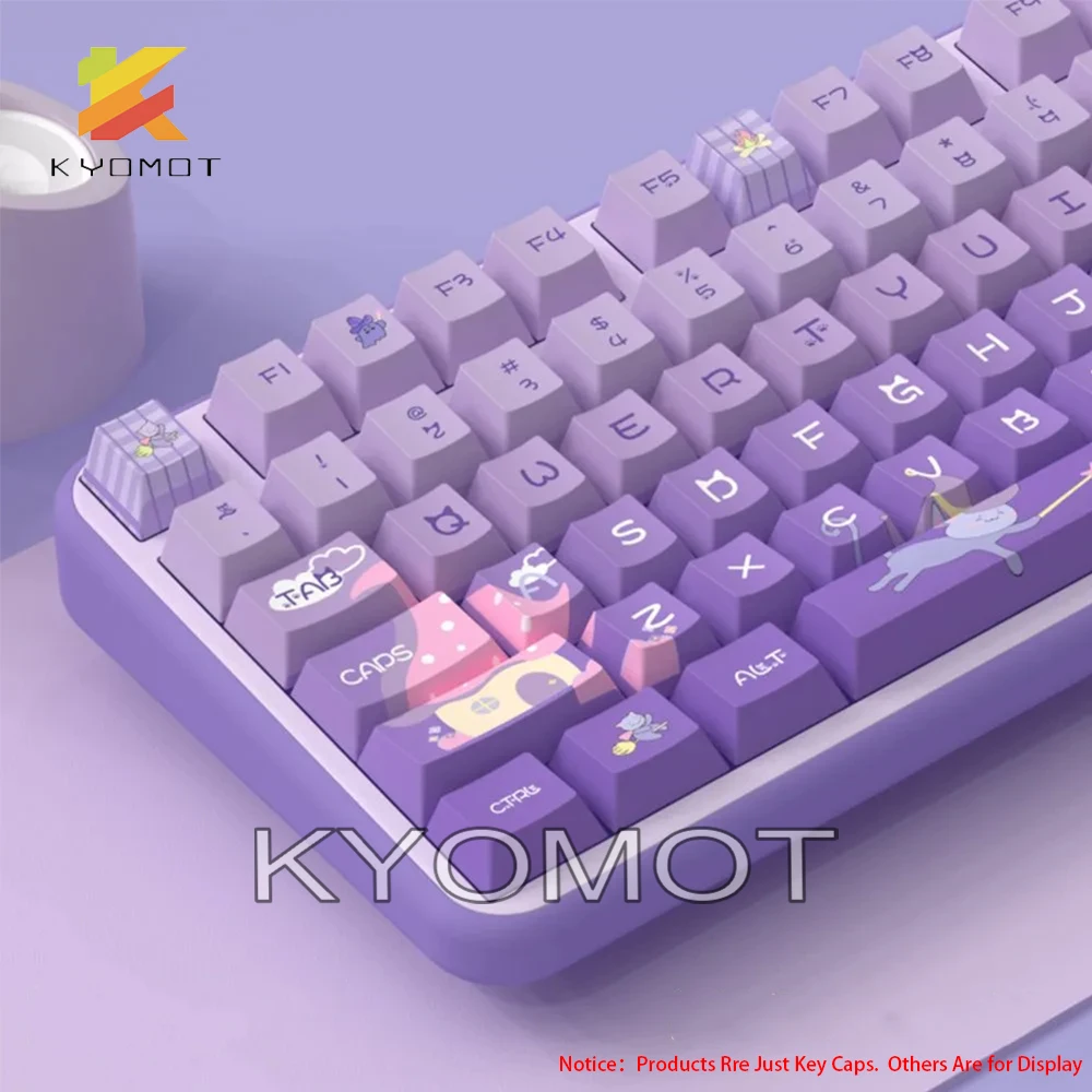 KYOMOT 158 Keys Profile Cherry Cute Cat Purple Cartoon Anime Key Cap PBT Dye-Sub for MX Switch DIY Layout Mechanical Keyboard
KYOMOT 158 Keys Profile Cherry Cute Cat Purple Cartoon Anime Key Cap PBT Dye-Sub for MX Switch DIY Layout Mechanical Keyboard