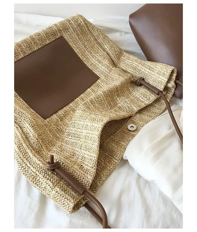 JIOMAY Eco-Luxury Straw Tote - Designer Beach Bag 10 S78b5fbecb9b347fdb1b6a810acb3b3deY
