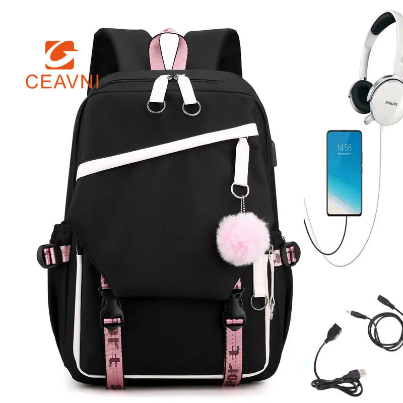 CEAVNI Large Capacity Student Bag Nylon Waterproof Leisure Backpack With USB Interface Multi-functional Student Bag Multi-color
CEAVNI Large Capacity Student Bag Nylon Waterproof Leisure Backpack With USB Interface Multi-functional Student Bag Multi-color