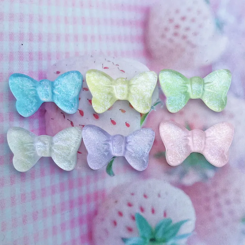 20Pcs Transparent Flash Powder Butterfly Bow Resin DIY Shoes Hat Icebox Barrette Mobile Phone Case Scrapbook Flat Back Patch
20Pcs Transparent Flash Powder Butterfly Bow Resin DIY Shoes Hat Icebox Barrette Mobile Phone Case Scrapbook Flat Back Patch