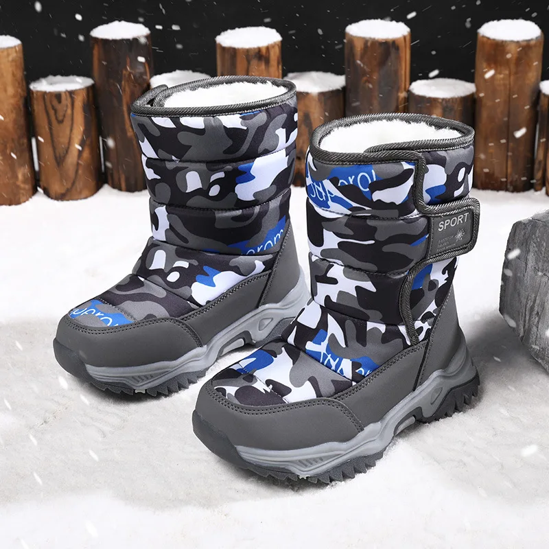 Waterproof Outdoor Children Snow Boots Multicolor Camouflage Anti-cold Ski Boys & Girls Thick Plush Warm Winter Shoes Size 26-38 
Waterproof Outdoor Children Snow Boots Multicolor Camouflage Anti-cold Ski Boys & Girls Thick Plush Warm Winter Shoes Size 26-38