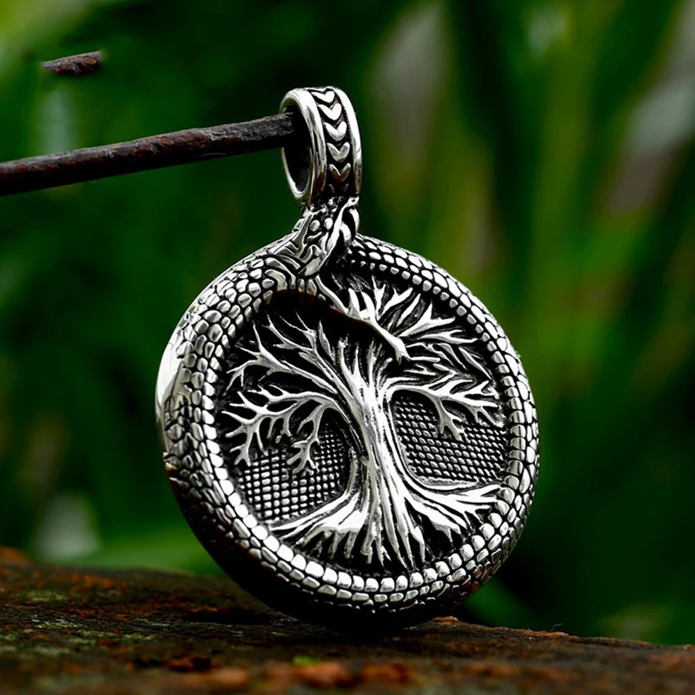 Nordic Yggdrasil Viking Tree of Life Pendant Necklace Stainless Steel Vintage Ouroboros Necklace Men Scandinavian Amulet Jewelry
Nordic Yggdrasil Viking Tree of Life Pendant Necklace Stainless Steel Vintage Ouroboros Necklace Men Scandinavian Amulet Jewelry