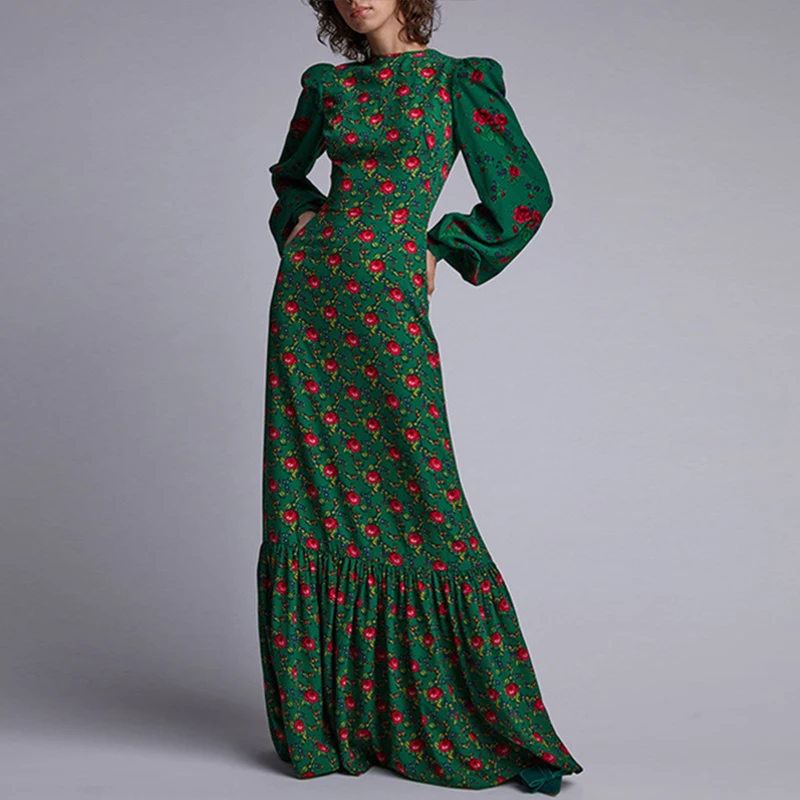 Women Elegant Party Long Dresses 2023 Sexy Deep V Flower Print Robe Dress Vintage Lantern Sleeve Pleated Bohemian Dress Vestidos
Women Elegant Party Long Dresses 2023 Sexy Deep V Flower Print Robe Dress Vintage Lantern Sleeve Pleated Bohemian Dress Vestidos