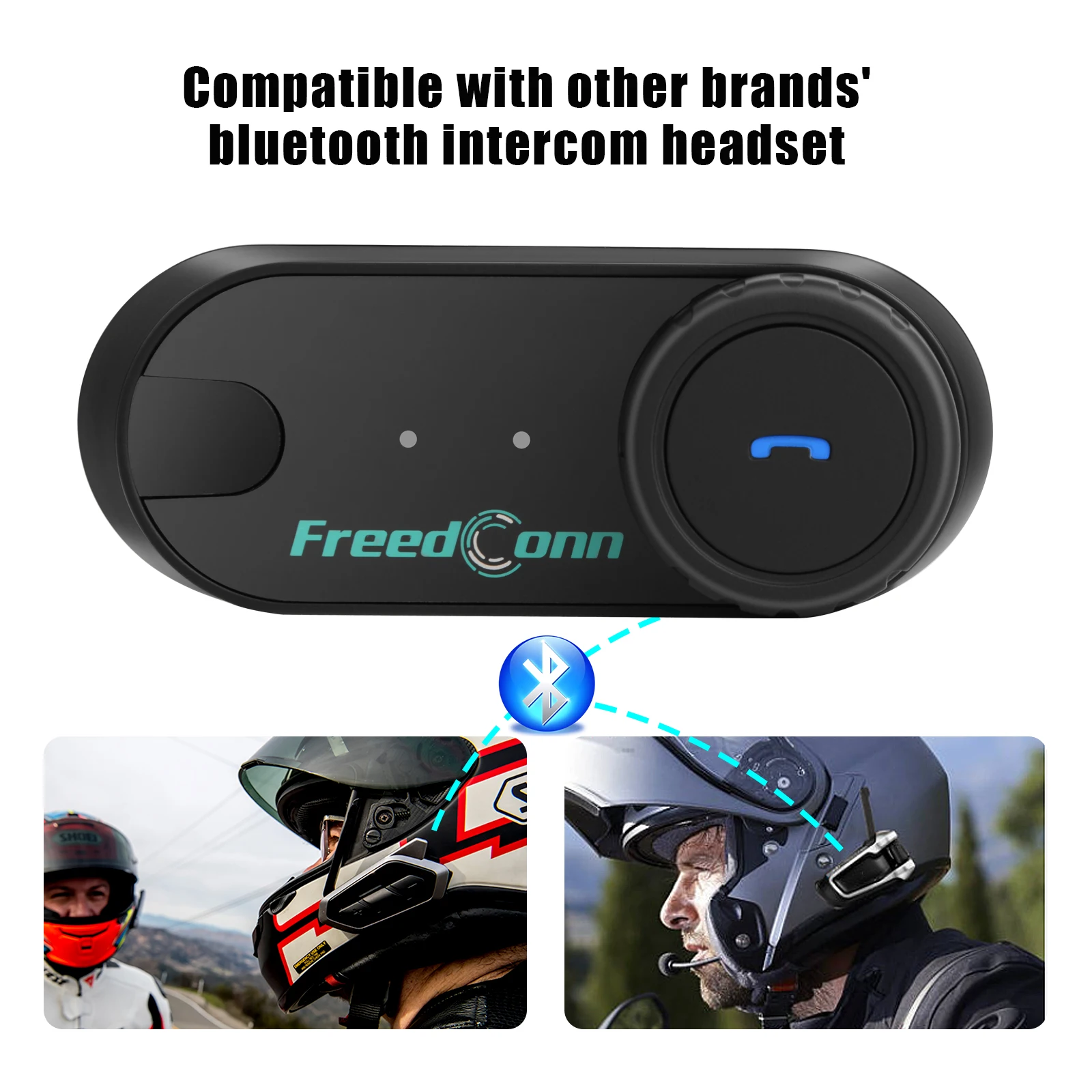 Freedconn Motorcycle Helmet Headset Stereo Bluetooth Hands Free Call Wireless Communication Interphone Music Sharing 6 Riders S78b95b8b0f0d4508a93341cf12236faeX