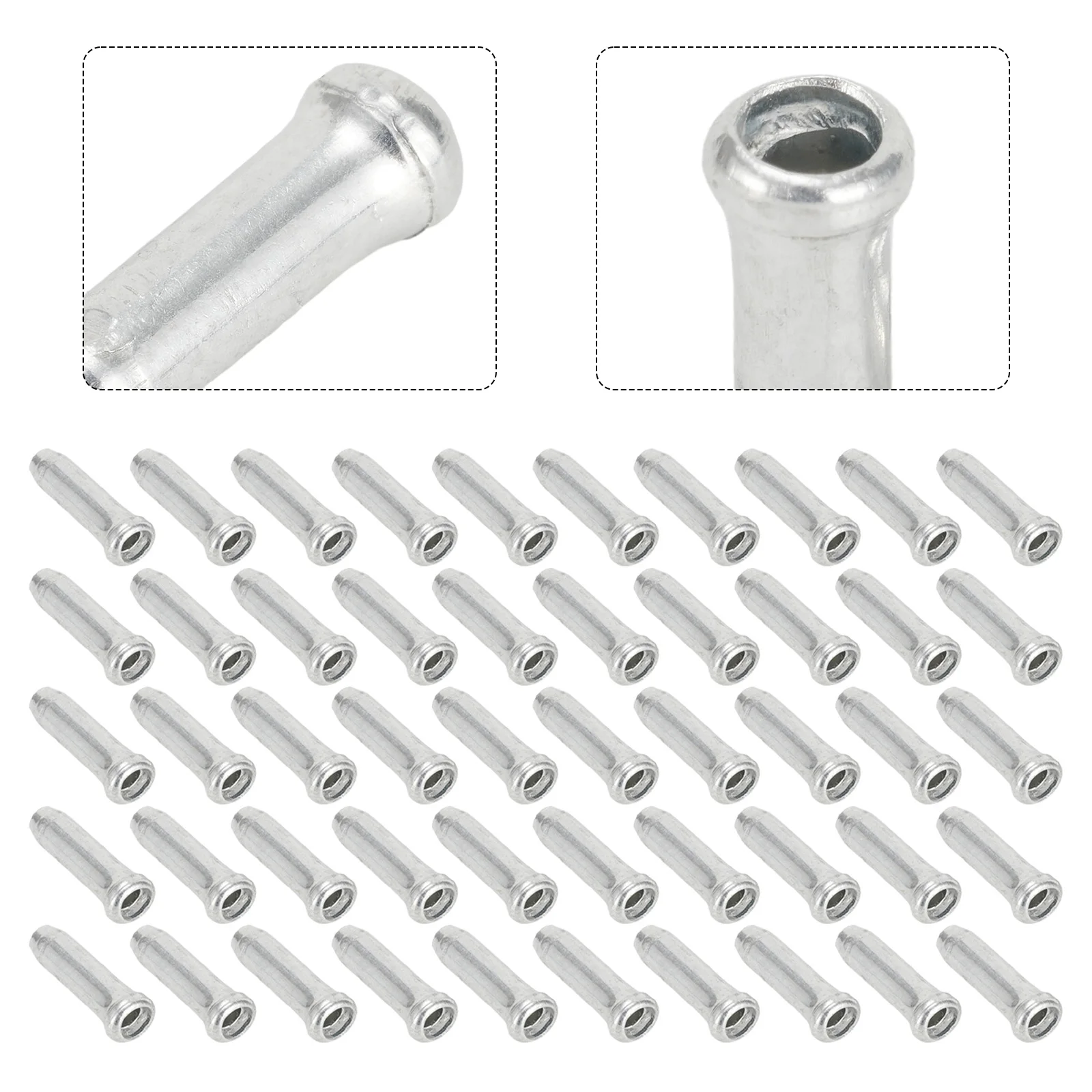 High Quality Aluminum For Bike Bicycle Shift Cable Tips Brake Gear Cable Line End Cap Pack Of 50 Durable And Practical
High Quality Aluminum For Bike Bicycle Shift Cable Tips Brake Gear Cable Line End Cap Pack Of 50 Durable And Practical
