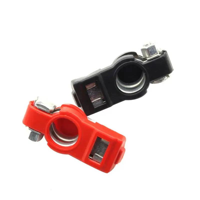 

2Pcs Car Battery Terminal Wire Cable Clamp Top Quick Post Terminal Positive And Negative Connector Clamps Auto Accessories