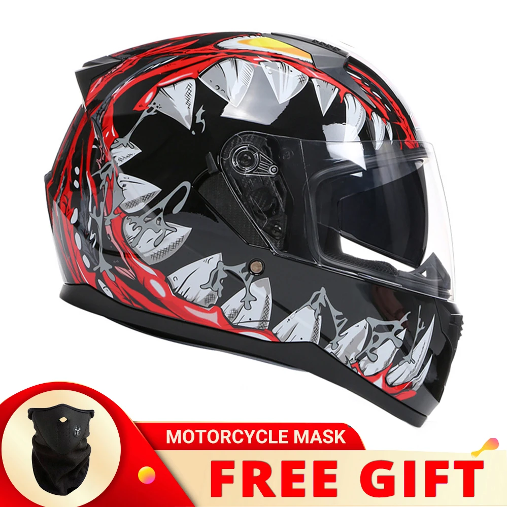 

Double Visors Men Women Off Road Motorcycle Helmet Full Face Racing Helmets Motorbike Casco Moto Motocross capacete DOT Approved