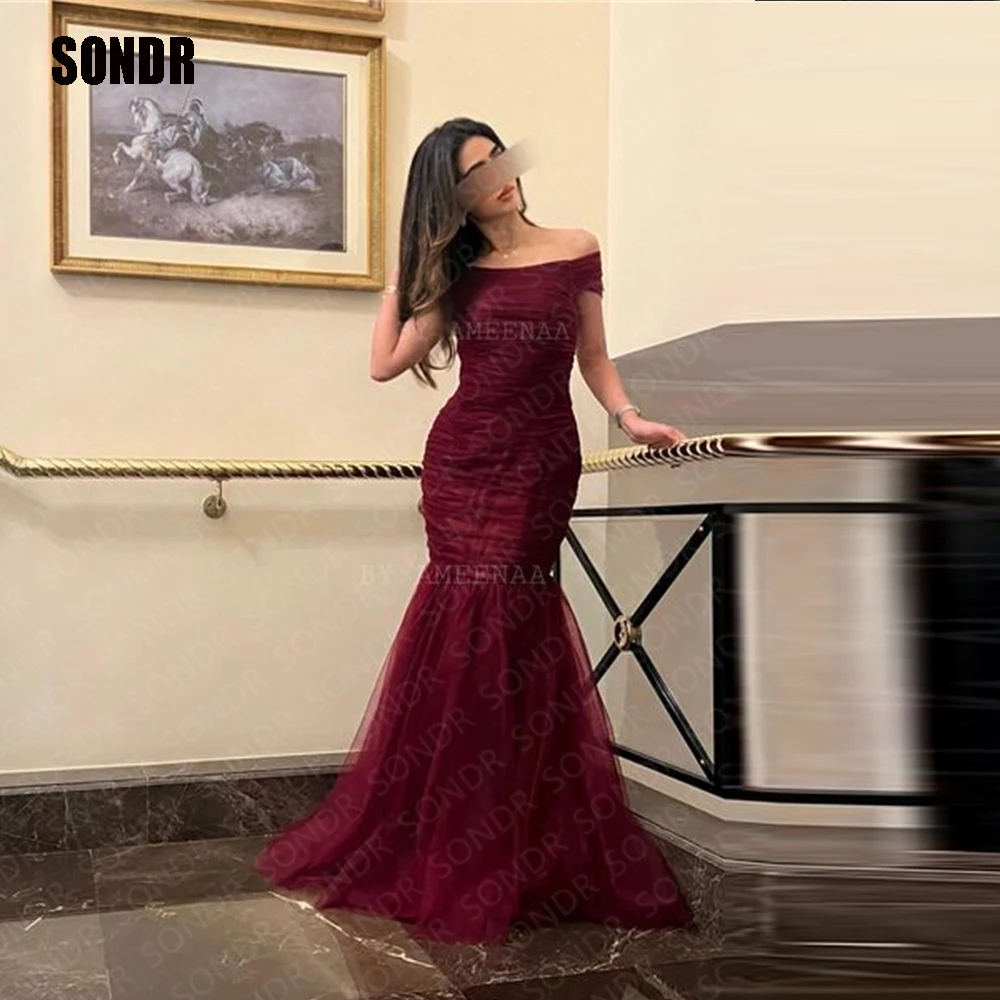 SONDR Modern Red Mermaid Tulle Evening Prom Dresses Off Shoulder Arbaic Vestido Robes De Cocktail Night Dress Gowns 2023
SONDR Modern Red Mermaid Tulle Evening Prom Dresses Off Shoulder Arbaic Vestido Robes De Cocktail Night Dress Gowns 2023
