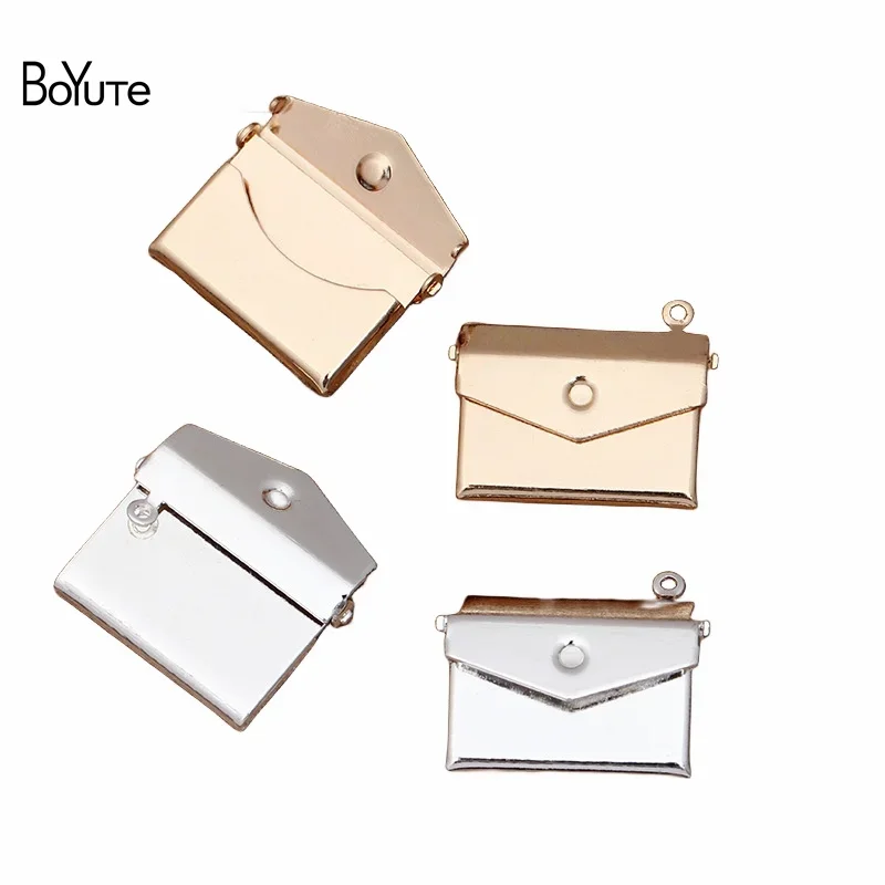 

BoYuTe (10 Pieces/Lot) 15*20MM Envelope Shaped Photo Locket Pendant Vintage Floating Locket Charms Pendant