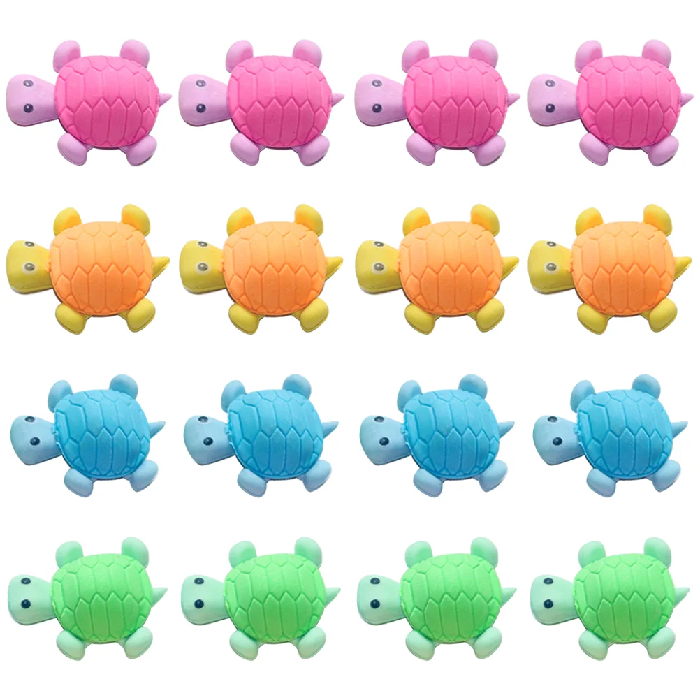 

18 Pcs Turtle Eraser Cartoon Erasers Students Gift for Kids Stationery Adorable Gifts Portable Tool Lovely