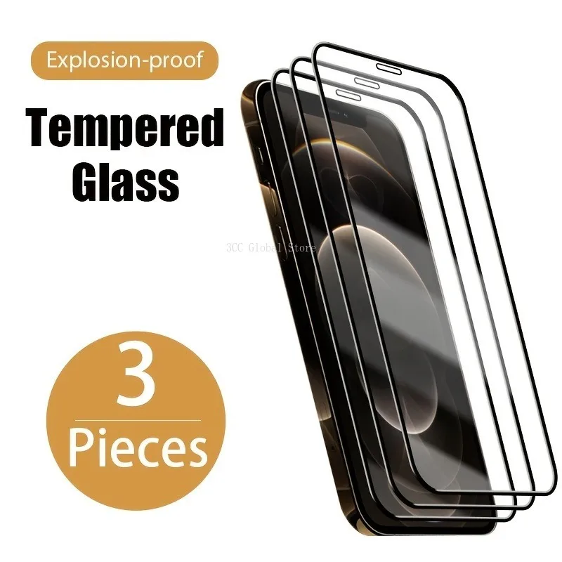 3Pcs Protective Glass For IPhone 12 Pro 13 Mini 14Pro Max 7 8 15Plus Tempered Glass For IPhone 11 Pro XR XS Screen Protector
3Pcs Protective Glass For IPhone 12 Pro 13 Mini 14Pro Max 7 8 15Plus Tempered Glass For IPhone 11 Pro XR XS Screen Protector