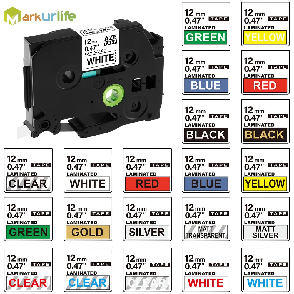 31 Colors TZE 231 631 831 Label Tape Compatible for Brother P-touch Label Printer 6/9/12/24MM Ribbon Tape for PT-H100 PT-D200
31 Colors TZE 231 631 831 Label Tape Compatible for Brother P-touch Label Printer 6/9/12/24MM Ribbon Tape for PT-H100 PT-D200