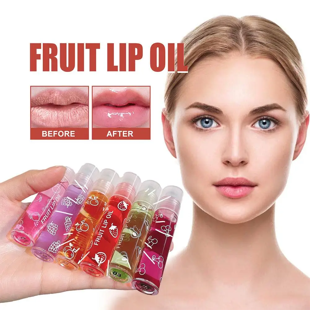 

Fruit Flavoured Moisturizing Lip Oil, Lip Gloss Lip Balm For Dry Lip's Moisturizing Hydrating And Nourishing Transparent Li Q9F8