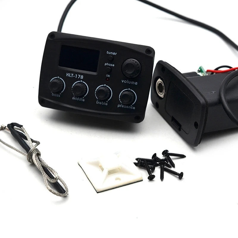 3X KLT-17B Acoustic Guitar EQ Preamp With Digital Procedding Tuner 3 Band EQ Equalizer With Tuner Guitar Pickup
3X KLT-17B Acoustic Guitar EQ Preamp With Digital Procedding Tuner 3 Band EQ Equalizer With Tuner Guitar Pickup