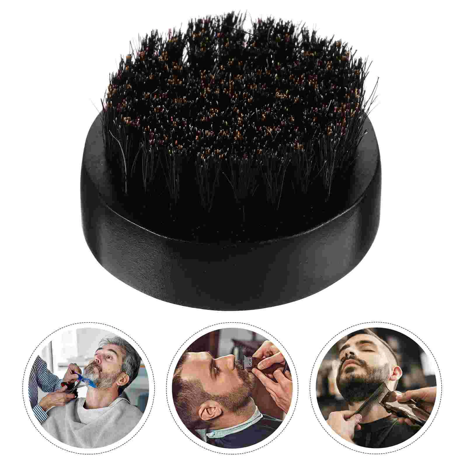 

Pig Bristle Beard Brush Care Ergonomic Handle Bristles Grooming Tool for Male Hair Salon Man