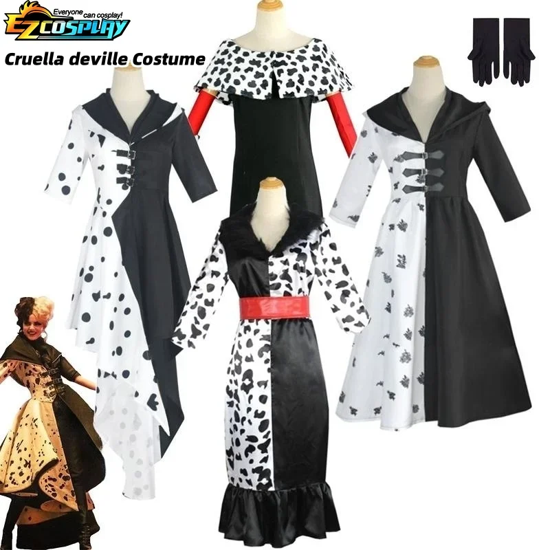 Cruella De Vil Cosplay Costume 4 Styles Women Gown Black White Maid Dress Outfits Halloween Party
Cruella De Vil Cosplay Costume 4 Styles Women Gown Black White Maid Dress Outfits Halloween Party