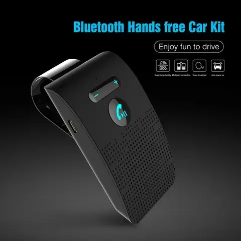 

Bluetooth V5.0 Wireless Vehicle Car Handsfree Kit Bluetooth Speakerphone Wireless Speaker Phone Sun Visor Clip