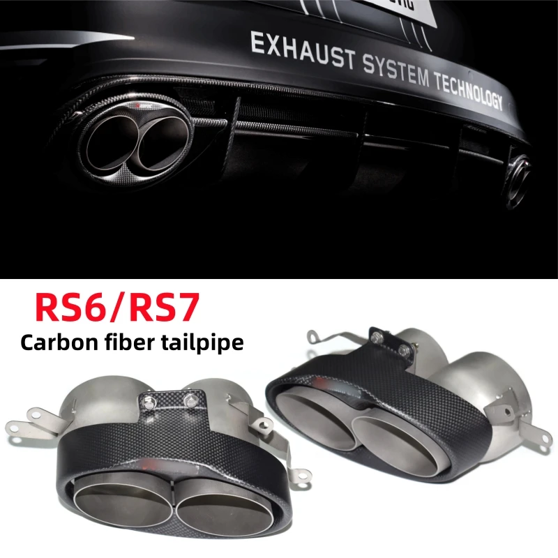 Quad Carbon Fiber Exhaust Pipe For Audi S6 S7 S5 S4 RS6 RS7 RS6 RS3 RS4 RS5 Muffler Tip Tailpipe Exhaust Tip System Nozzle 
Quad Carbon Fiber Exhaust Pipe For Audi S6 S7 S5 S4 RS6 RS7 RS6 RS3 RS4 RS5 Muffler Tip Tailpipe Exhaust Tip System Nozzle