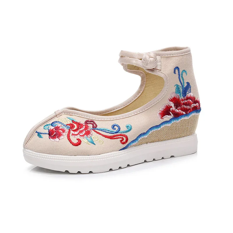 Ethnic Style Retro Embroidered Cloth Shoes Spring Autumn High Heel Buckle Strap Wedges Increased Internal Women Shoes
Ethnic Style Retro Embroidered Cloth Shoes Spring Autumn High Heel Buckle Strap Wedges Increased Internal Women Shoes