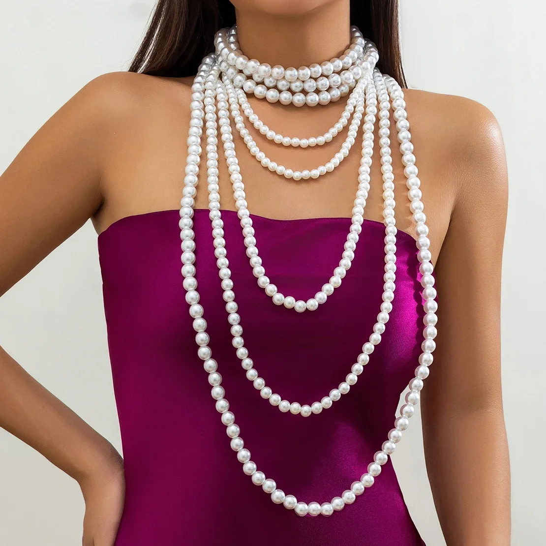 Creative Multilayer Imitation Pearl Long Chain Necklace for Women Elegant Tassel Beads Choker Party Y2K Jewelry Wed Accessories
Creative Multilayer Imitation Pearl Long Chain Necklace for Women Elegant Tassel Beads Choker Party Y2K Jewelry Wed Accessories