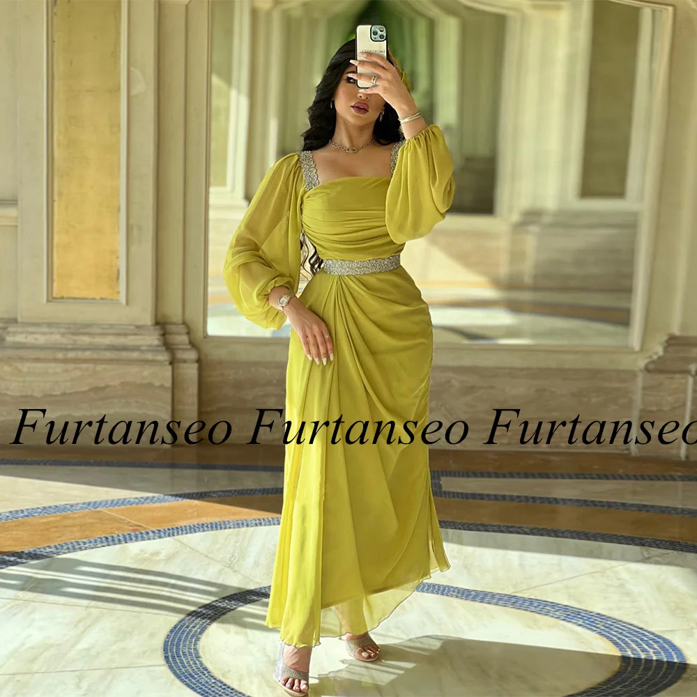 Саудовские арабские вечерние платья, прямое коктейльное платье с квадратным вырезом и рукавами-фонариками, бусинами, камнями, длиной Anke, вечернее платье Дубая
Саудовские арабские вечерние платья, прямое коктейльное платье с квадратным вырезом и рукавами-фонариками, бусинами, камнями, длиной Anke, вечернее платье Дубая