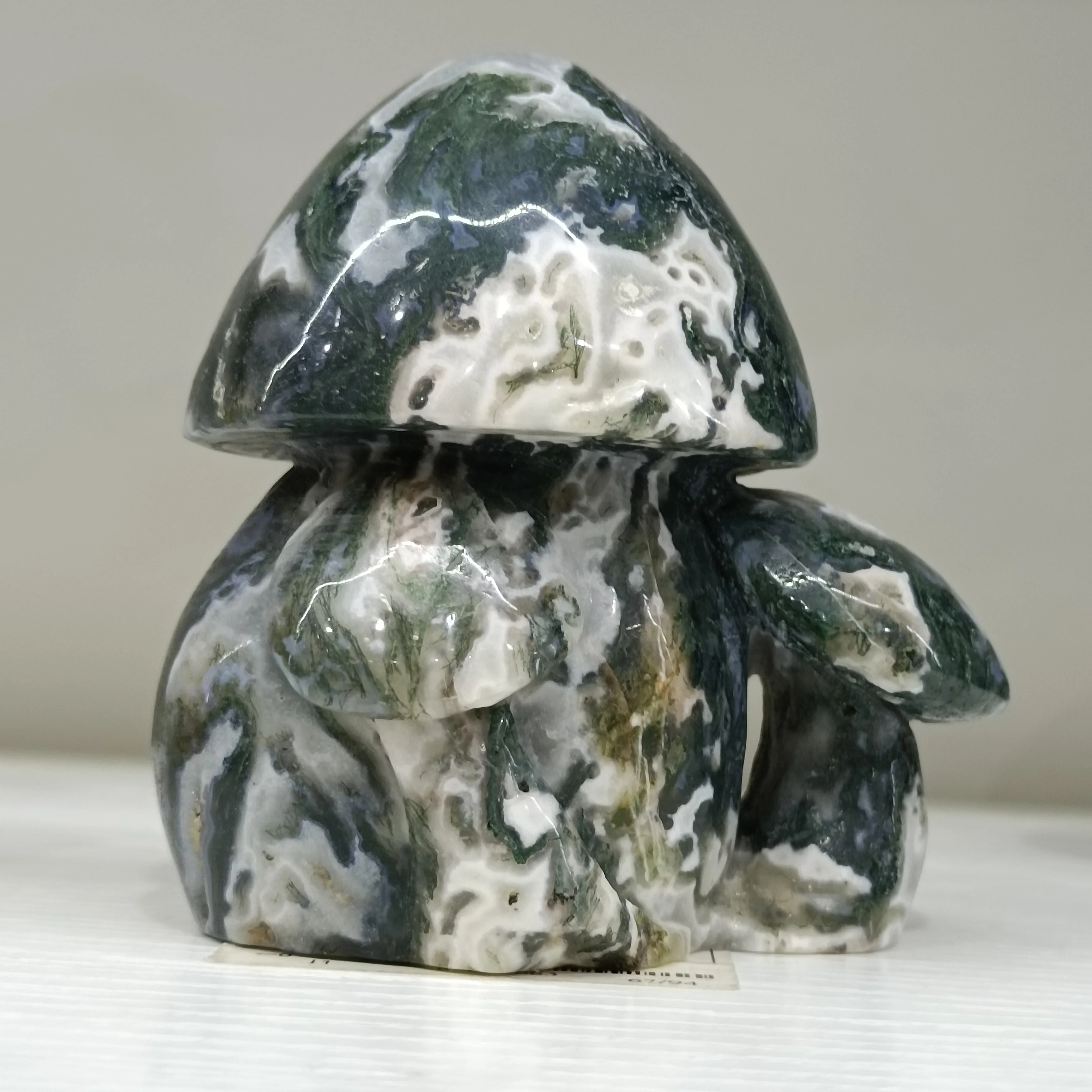 Large 100% Natural Aquatic Moss Agate Crystals Carving Mushroom Shaped Polished Stone home Decor Healing Ornament
Large 100% Natural Aquatic Moss Agate Crystals Carving Mushroom Shaped Polished Stone home Decor Healing Ornament