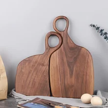 Black Walnut Wood Cutting Board Solid Wood Creative Whole Wood Bread Tray Fruit Chopping Board Kitchen Wooden Board Kitchen Tool