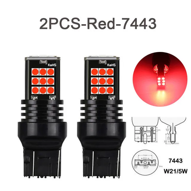 Ensure Safety and Style with These 2PCS T20 7443 LED Car Tail and Brake Light Bulbs Available in White Yellow and Red
Ensure Safety and Style with These 2PCS T20 7443 LED Car Tail and Brake Light Bulbs Available in White Yellow and Red