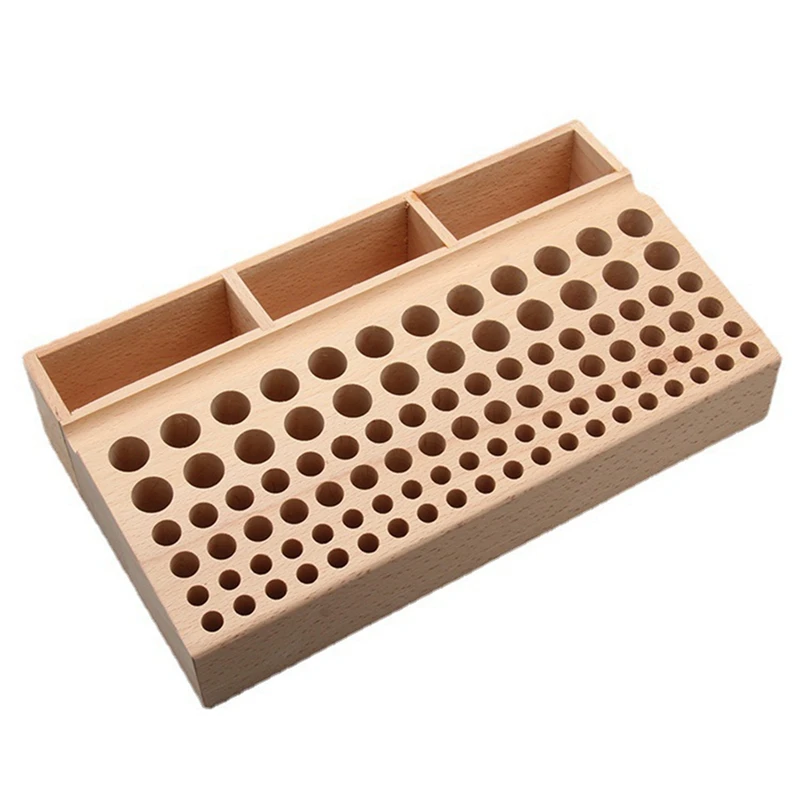 

Leather Tools 98-Hole Slotted Beech Tool Rack Leather Leather Carving Punch Diamond Cut Storage Tools DIY Tools Easy To Use