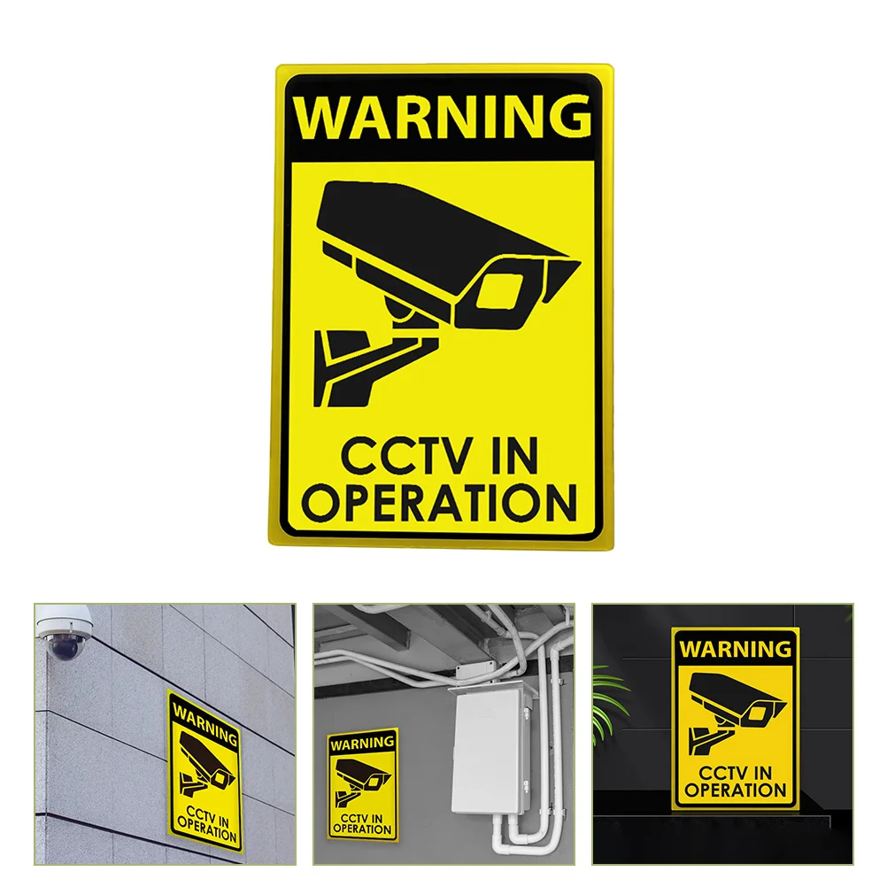 

Stickers Monitoring Warning Signs Video Outdoor under Acrylic for Home Security