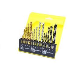 16PCS Combination Drill Bits Set HSS Titanium Twist Drills to Metal + Wood Drills + HSS Rock Concrete Drill Set 2/3/4/5/6/8/10mm
16PCS Combination Drill Bits Set HSS Titanium Twist Drills to Metal + Wood Drills + HSS Rock Concrete Drill Set 2/3/4/5/6/8/10mm