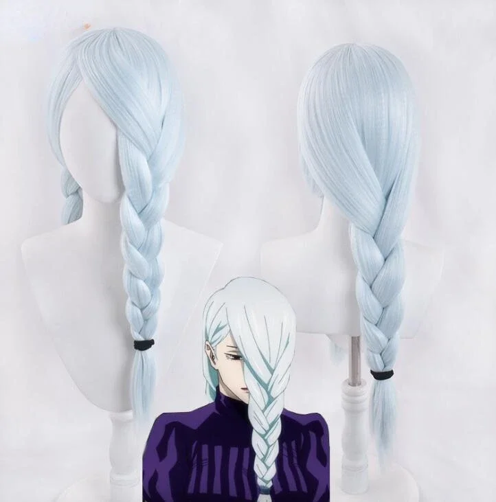 Jujutsu Kaisen Mei Mei Cosplay Wig Light Blue Thick Braids Braided Long Ponytails Synthetic Hair Sorcery Fight Role Play
Jujutsu Kaisen Mei Mei Cosplay Wig Light Blue Thick Braids Braided Long Ponytails Synthetic Hair Sorcery Fight Role Play