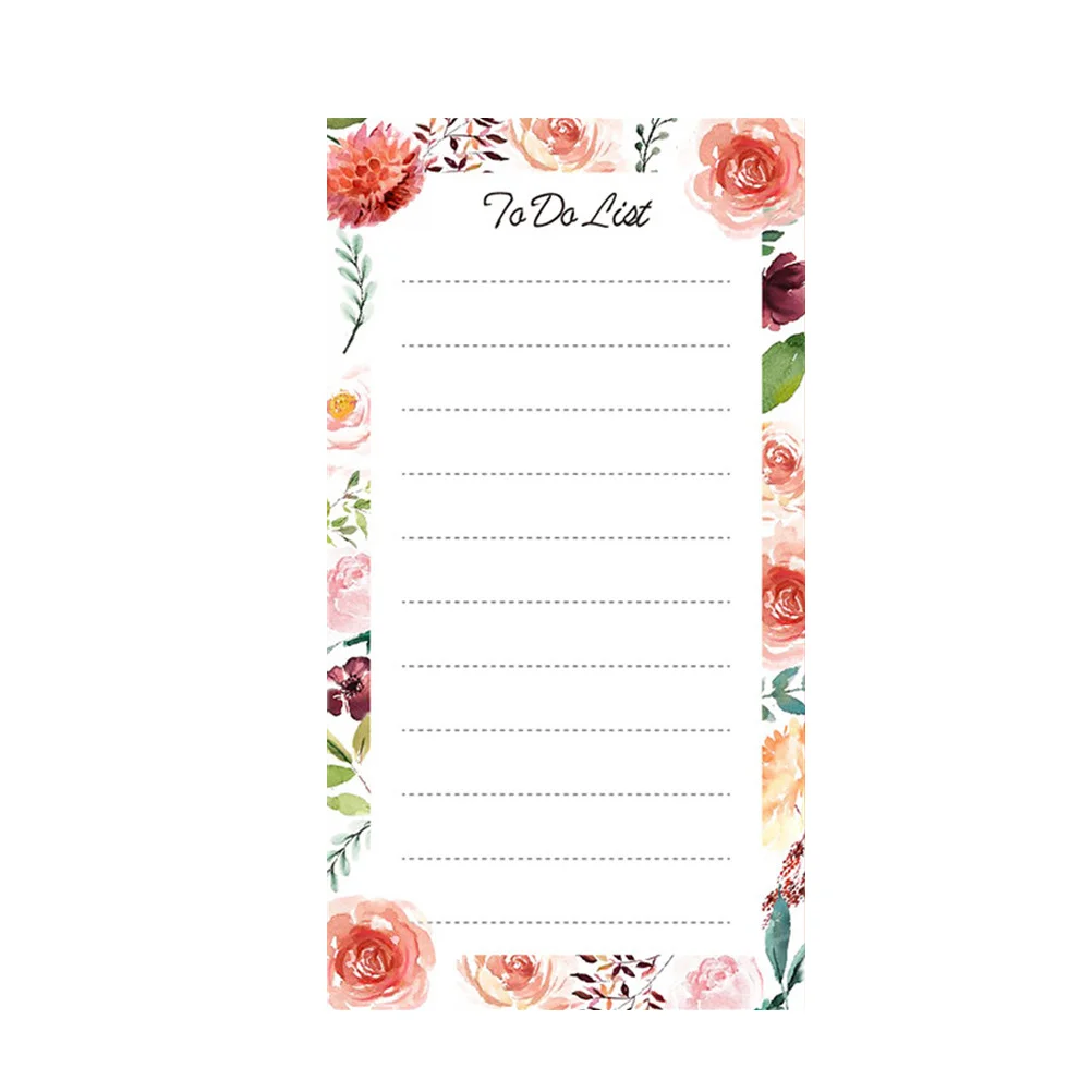 

Notebook Flower Fridge Magnetic Notepads Sticker Paper Magnets Message Note Pads Memo Notes