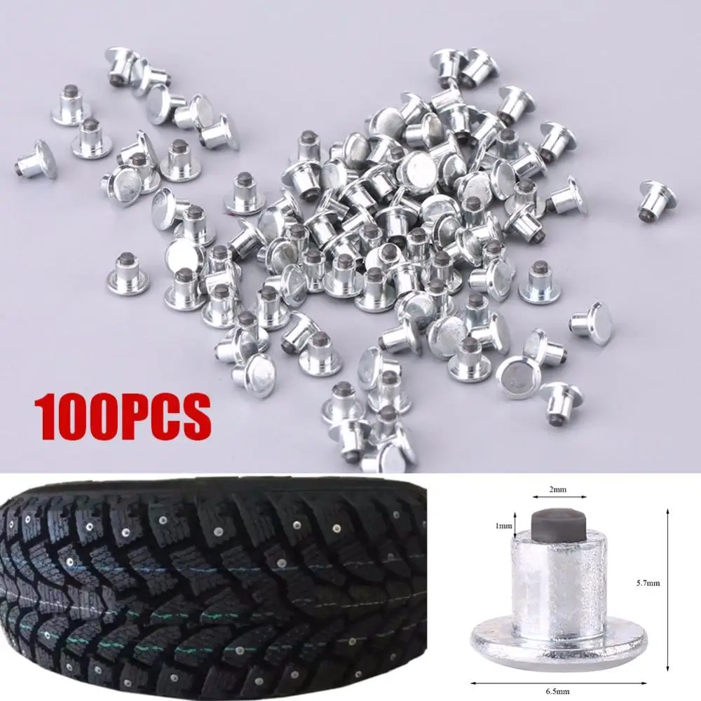 100pcs 6.5mm/0.26 Wheel Tyre Studs for Snow Tire Spikes - for bike , Motorcycle, Shoes
100pcs 6.5mm/0.26 Wheel Tyre Studs for Snow Tire Spikes - for bike , Motorcycle, Shoes