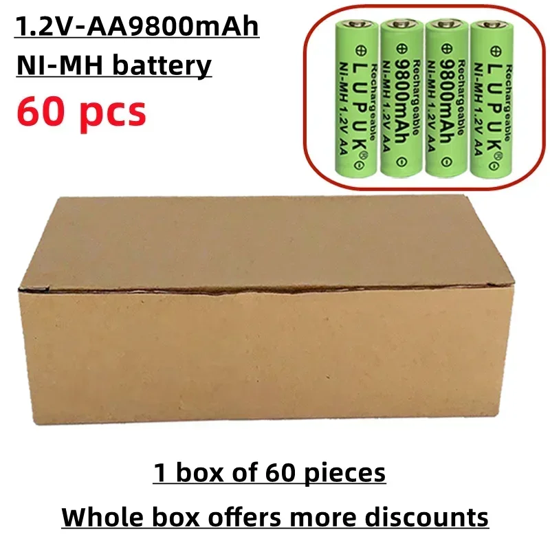 

Перезаряжаемая батарея AA, изготовлена из никелевого водорода, 1,2 в, 9800 мАч, продается в коробке, подходит для мышей, пультов дистанционного управления и т. д.