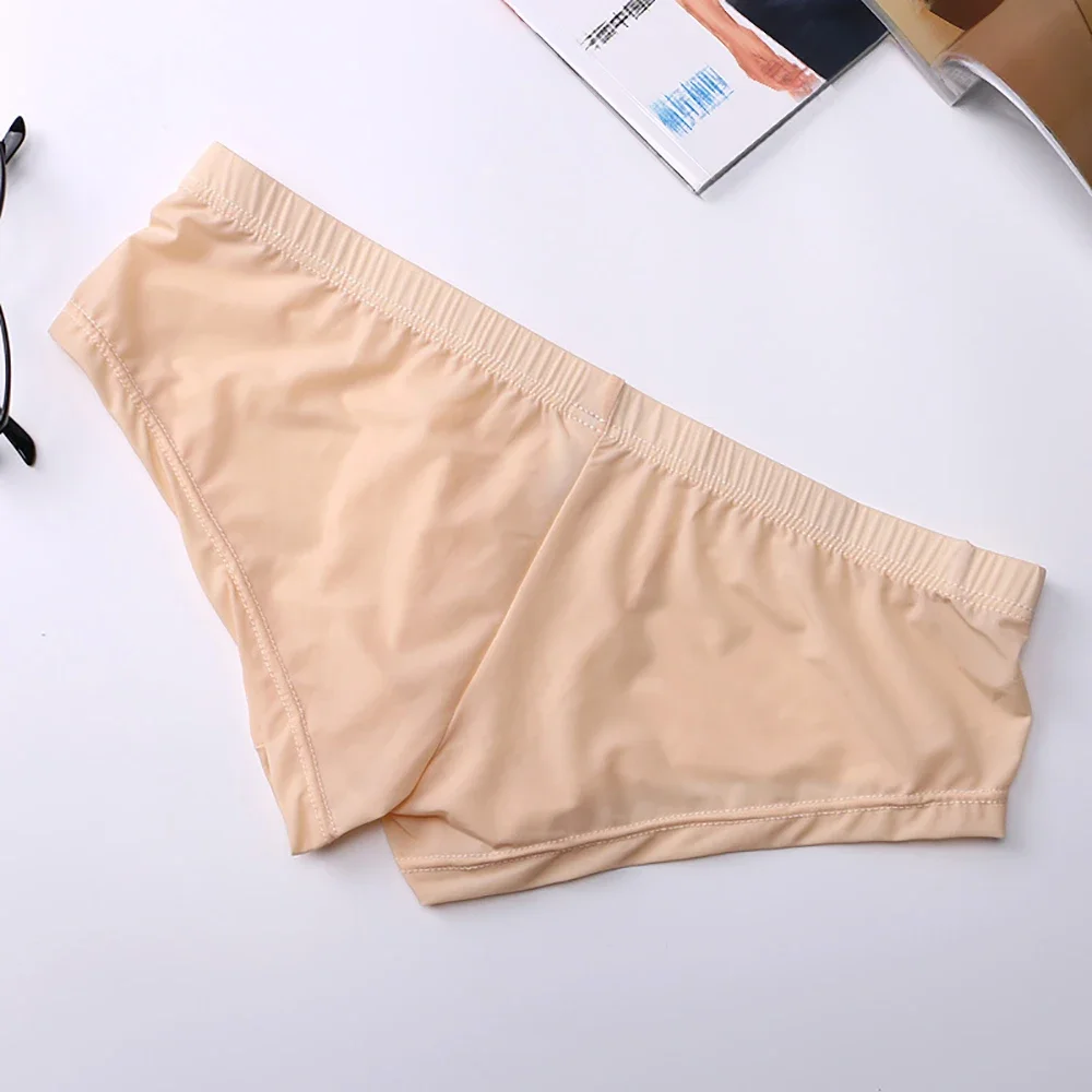 Men's Ice Silk Transparent Briefs Thongs Low Waist Underwear Underpants Solid Men's Low Waist Sexy Lingerie Men
Men's Ice Silk Transparent Briefs Thongs Low Waist Underwear Underpants Solid Men's Low Waist Sexy Lingerie Men
