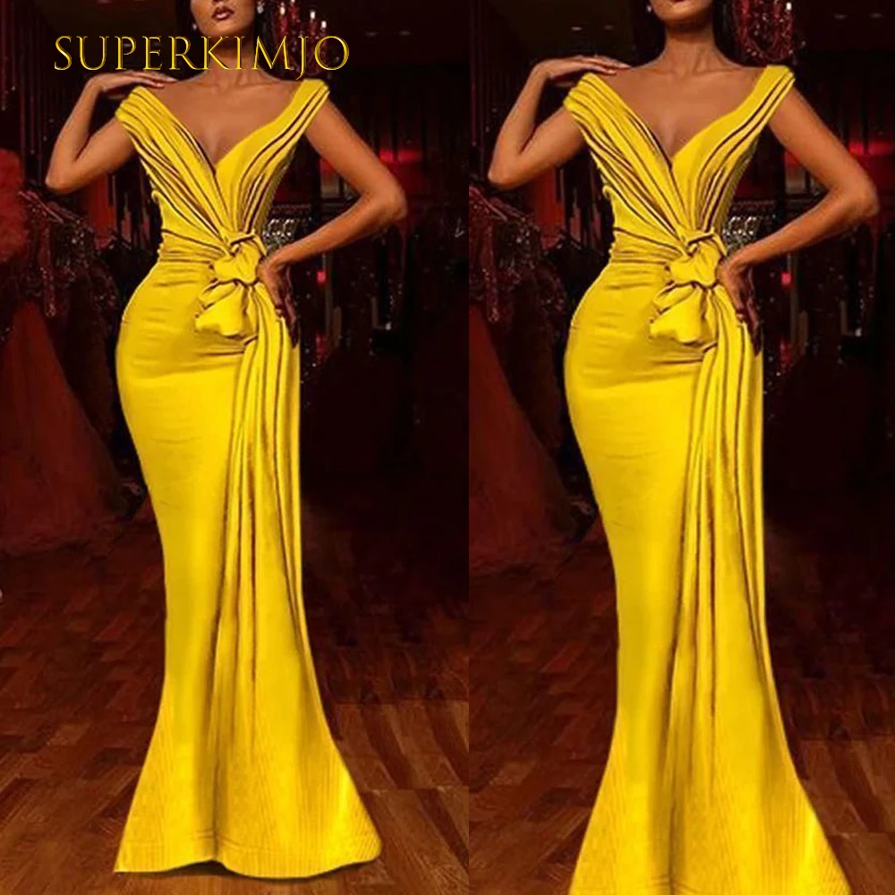 SuperKimJo Abendkleider Simple Evening Dresses Long Yellow Elegant Mermaid Elegant Modest Evening Gown Vestidos De Noche
SuperKimJo Abendkleider Simple Evening Dresses Long Yellow Elegant Mermaid Elegant Modest Evening Gown Vestidos De Noche
