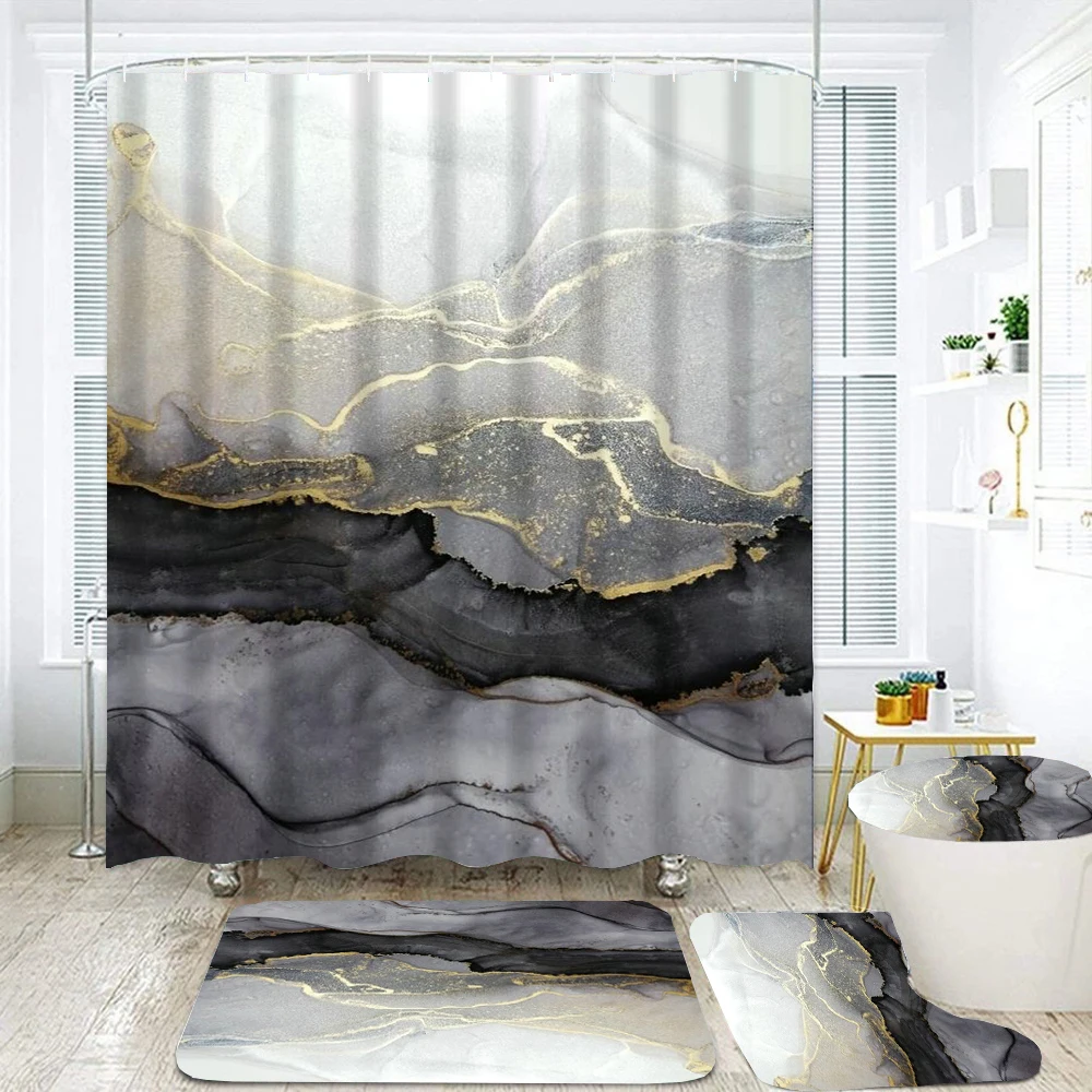 Abstract Art Stone Grain Shower Curtain High Quality Texture Bathroom Curtains Toilet Cover and Bath Mat Non-Slip Rug Home Decor 
Abstract Art Stone Grain Shower Curtain High Quality Texture Bathroom Curtains Toilet Cover and Bath Mat Non-Slip Rug Home Decor