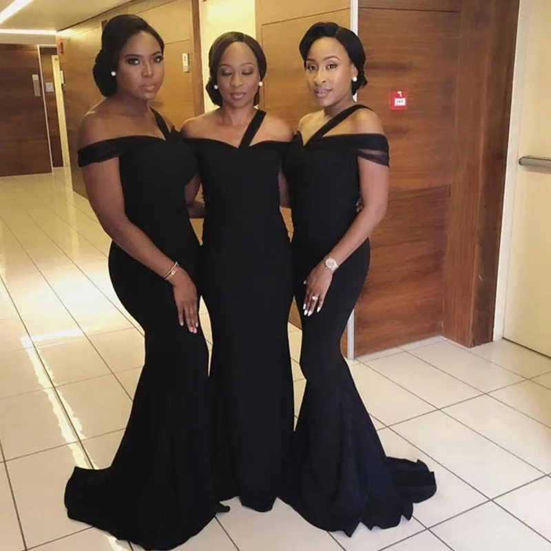 Simple Black Bridesmaid Dress 2023 Off The Shoulder Sexy Mermaid Backless Maid Of Honor Dress For Women Robe De Soirée
Simple Black Bridesmaid Dress 2023 Off The Shoulder Sexy Mermaid Backless Maid Of Honor Dress For Women Robe De Soirée