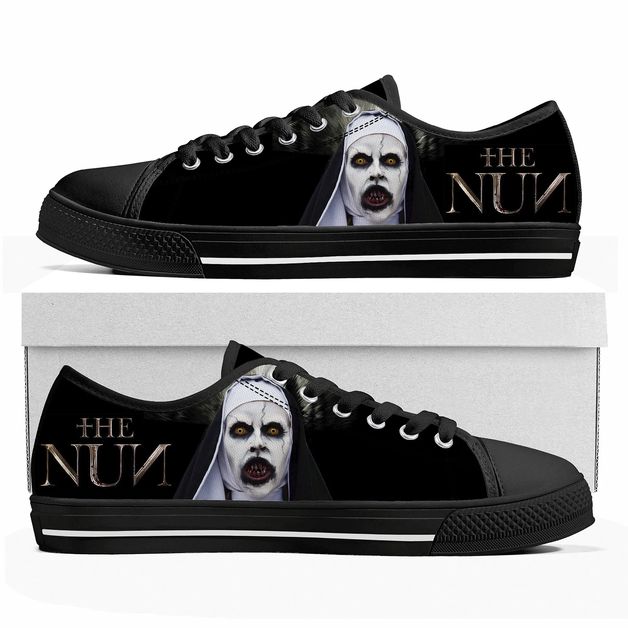 Movie The Nun series Low Top Sneakers Mens Womens Teenager Canvas High Quality Sneaker Casual Custom Made Shoes Customize Shoe
Movie The Nun series Low Top Sneakers Mens Womens Teenager Canvas High Quality Sneaker Casual Custom Made Shoes Customize Shoe