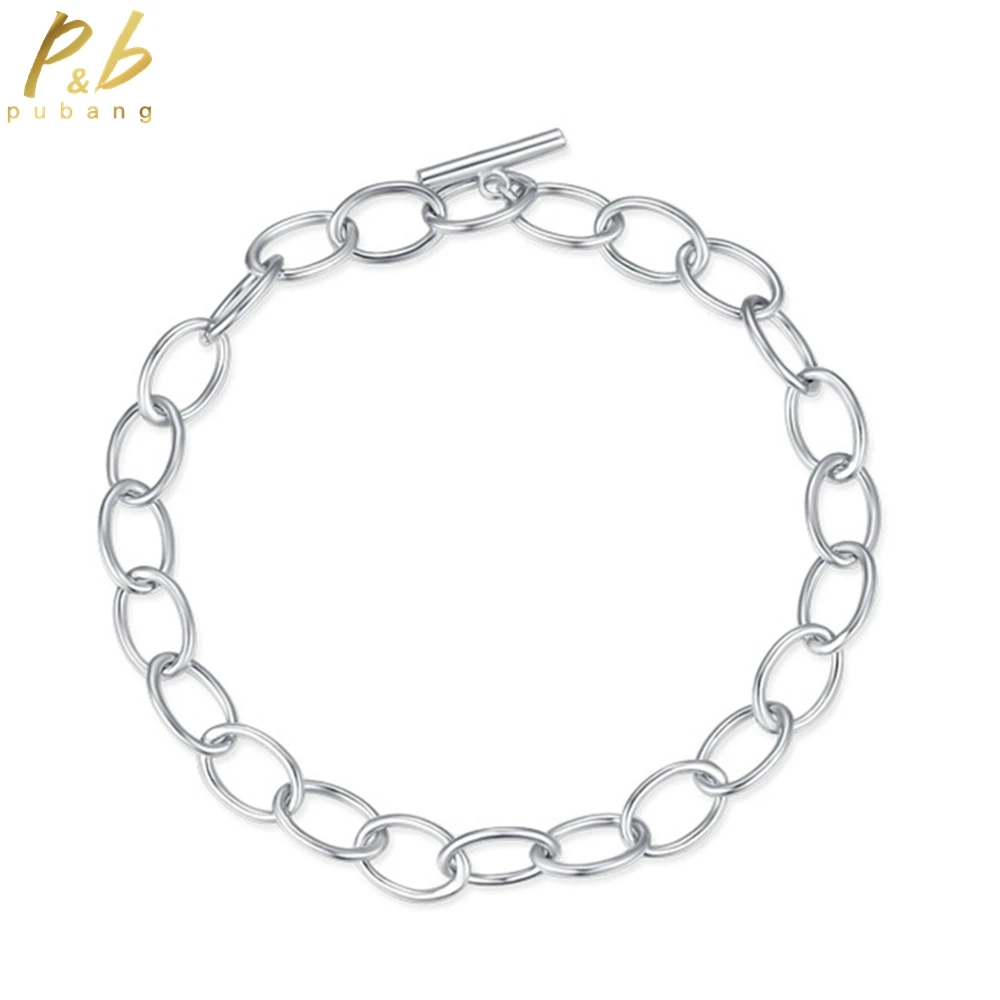 

PuBang Fine Jewelry 925 Sterling Silver High Carbon Diamond Sparkling Bracelet for Women Anniversary Wedding Gifts Free Shipping