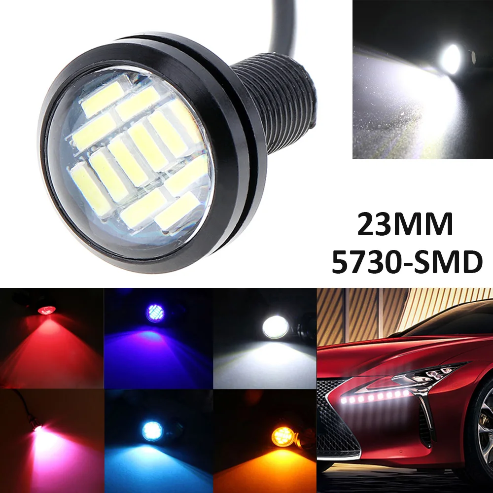 

1pcs 23mm LED Eagle Eye Light High Power 12LED 4014 SMD Car Fog DRL Bulb Reverse Backup Parking Turn Signal Tail Light Lamp