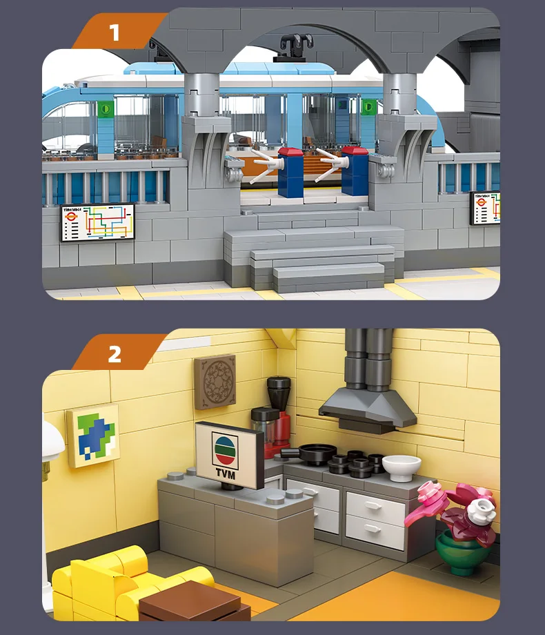 In stock Creative City Light Rail Station Building Blocks MOC street view Subway Station Train Creative Model Set Bricks Toys In stock Creative City Light Rail Station Building Blocks MOC street view Subway Station Train Creative Model Set Bricks Toys