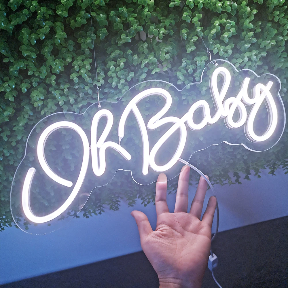 Generic LED Light Sign 56x18cm Boy Or Girl Neon Decor Sign For Gender Reveal Baby Birthday Party